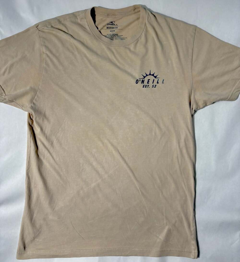O'Neill‎ Men's Modern Fit Graphic Short Sleeve T-Shirt Tan Beach Scene